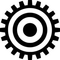 Gear - Black and White Isolated Icon - illustration vector