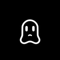 fantasma - negro y blanco aislado icono - ilustración vector