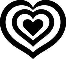 Heart - Black and White Isolated Icon - illustration vector