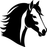 caballo, negro y blanco ilustración vector