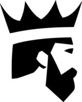 Rey - minimalista y plano logo - ilustración vector