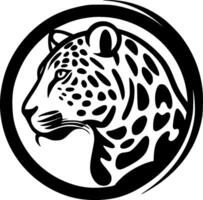 leopardo, negro y blanco ilustración vector