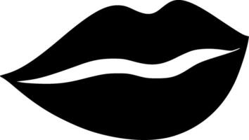 Lips, Black and White illustration vector