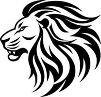 Lion, Black and White illustration vector