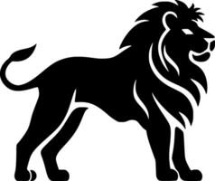 león, negro y blanco ilustración vector