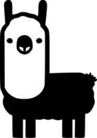 Llama - Minimalist and Flat Logo - illustration vector