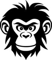 Monkey, Minimalist and Simple Silhouette - illustration vector