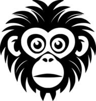 Monkey, Minimalist and Simple Silhouette - illustration vector