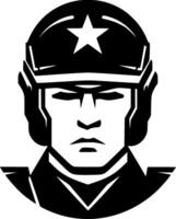 militar - minimalista y plano logo - ilustración vector