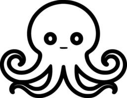 pulpo, minimalista y sencillo silueta - ilustración vector