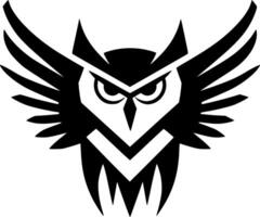 Owl, Minimalist and Simple Silhouette - illustration vector