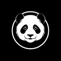 panda - negro y blanco aislado icono - ilustración vector