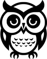 Owl Baby - Minimalist and Flat Logo - illustration vector