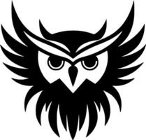 Owl, Black and White illustration vector