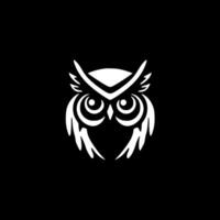 Owl Baby - Black and White Isolated Icon - illustration vector