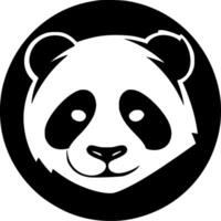 Panda - Black and White Isolated Icon - illustration vector
