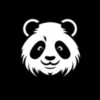 panda - negro y blanco aislado icono - ilustración vector