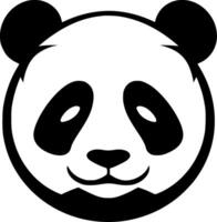 panda - minimalista y plano logo - ilustración vector