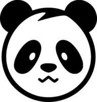 Panda, Minimalist and Simple Silhouette - illustration vector