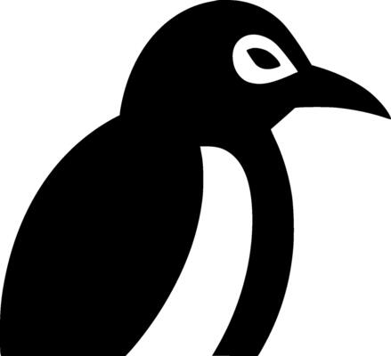 Penguin, Minimalist and Simple Silhouette - illustration