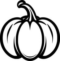 Pumpkin - Black and White Isolated Icon - illustration vector