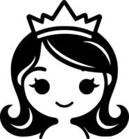 princesa - minimalista y plano logo - ilustración vector