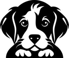 Puppy - Black and White Isolated Icon - illustration vector