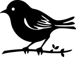 Robin pájaro, minimalista y sencillo silueta - ilustración vector
