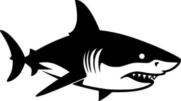 Shark, Black and White illustration vector