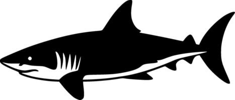 tiburón - minimalista y plano logo - ilustración vector