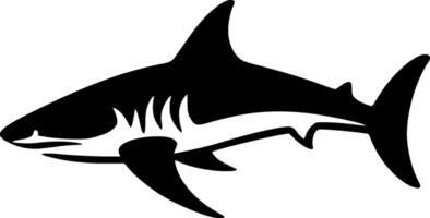 Shark, Minimalist and Simple Silhouette - illustration vector