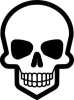 Skull - Black and White Isolated Icon - illustration vector