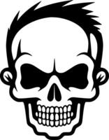 Skull - Black and White Isolated Icon - illustration vector