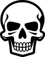 Skull - Black and White Isolated Icon - illustration vector