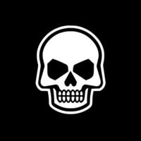 Skull - Black and White Isolated Icon - illustration vector