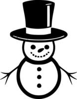 Snowman - Minimalist and Flat Logo - illustration vector