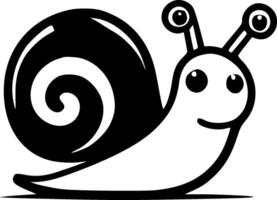 caracol, negro y blanco ilustración vector