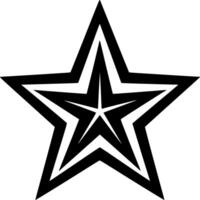 estrella, negro y blanco ilustración vector
