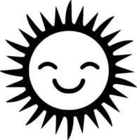 Sun, Minimalist and Simple Silhouette - illustration vector