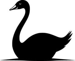 Swan, Minimalist and Simple Silhouette - illustration vector