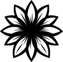 girasol - negro y blanco aislado icono - ilustración vector