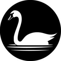 cisne - minimalista y plano logo - ilustración vector