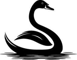 Swan, Minimalist and Simple Silhouette - illustration vector