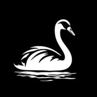 cisne, minimalista y sencillo silueta - ilustración vector