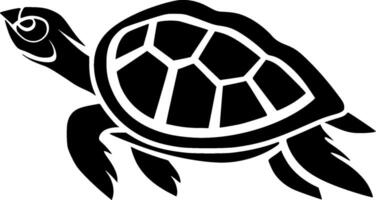 Turtle, Minimalist and Simple Silhouette - illustration vector