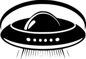 UFO, Minimalist and Simple Silhouette - illustration vector