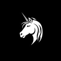 unicornio - minimalista y plano logo - ilustración vector