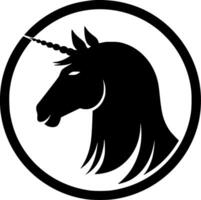 unicornio - minimalista y plano logo - ilustración vector