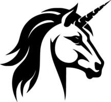 unicornio - minimalista y plano logo - ilustración vector