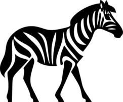 Zebra, Black and White illustration vector